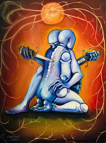 "I Don't Know What To Call This Anymore" 18x20 inches.