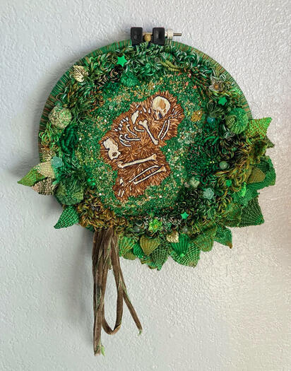 "Flourish" 8 inches in diameter.